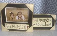 New View Black Frame 6x4 Grandkids & My Greatest Blessings Wall Plaque