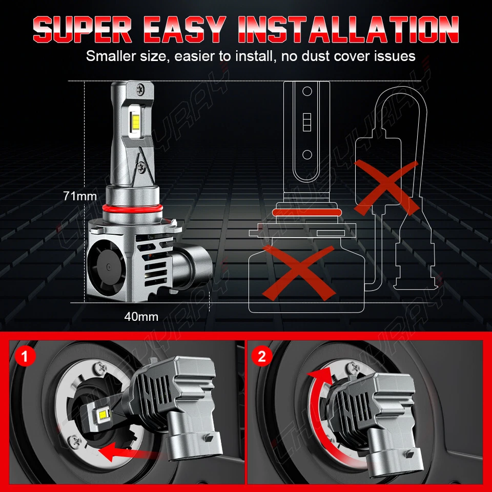 Para Saab 9-2X 2005-2006 6X 6000K Faro LED Alto/Bajo Haz + Kit de Bombillas Antiniebla Foto 2 de 4