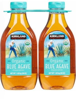 Kirkland Organic Blue Agave 36 oz 2 Pack Bulk Sweetener Low Glycemic Non-GMO