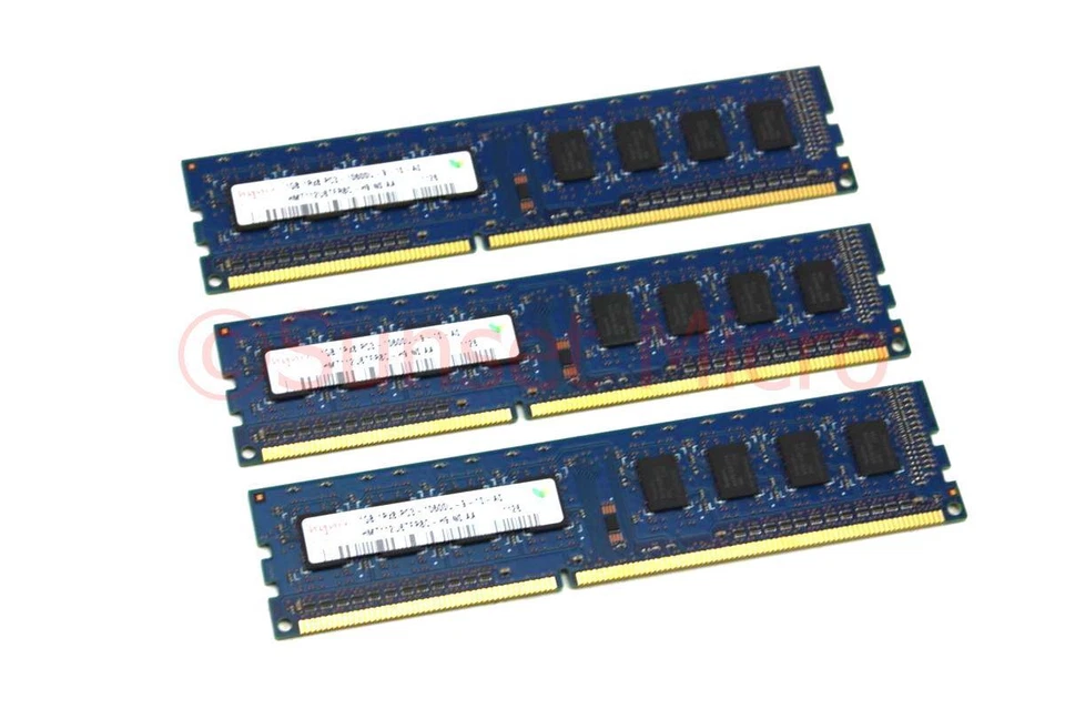 Hynix HMT112U6TFR8C Desktop Memory 1Rx8 Non-ECC (3X1GB) 3GB PC3-10600 240-PIN - Image 2 of 3