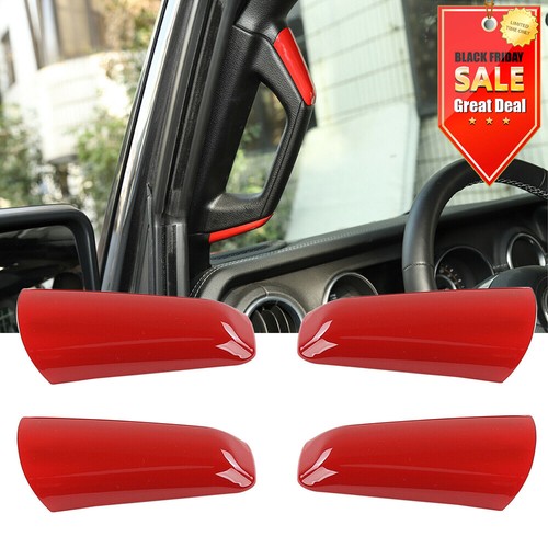 Red A/B Pillar Handle Grab Bar Cover Trim For 2018-2022 Jeep Wrangler JL JT 4pcs | eBay Red A/B Pillar Handle Grab Bar Cover Trim For 2018-2022 Jeep Wrangler JL JT 4pcs | eBay