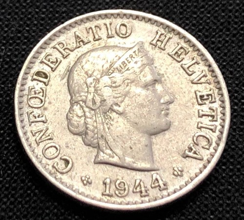 Switzerland 5 Rappen 1944. World Coin. Combined Shipping Available - Picture 3 of 4