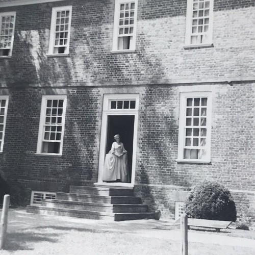 Vintage 1959 Black and White Photo Wythe House Williamsburg