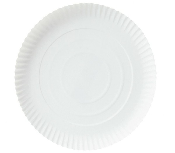 300 StüCk Pappteller Weiß Rund 23Cm Imbissteller Party Catering Einweg Teller-image
