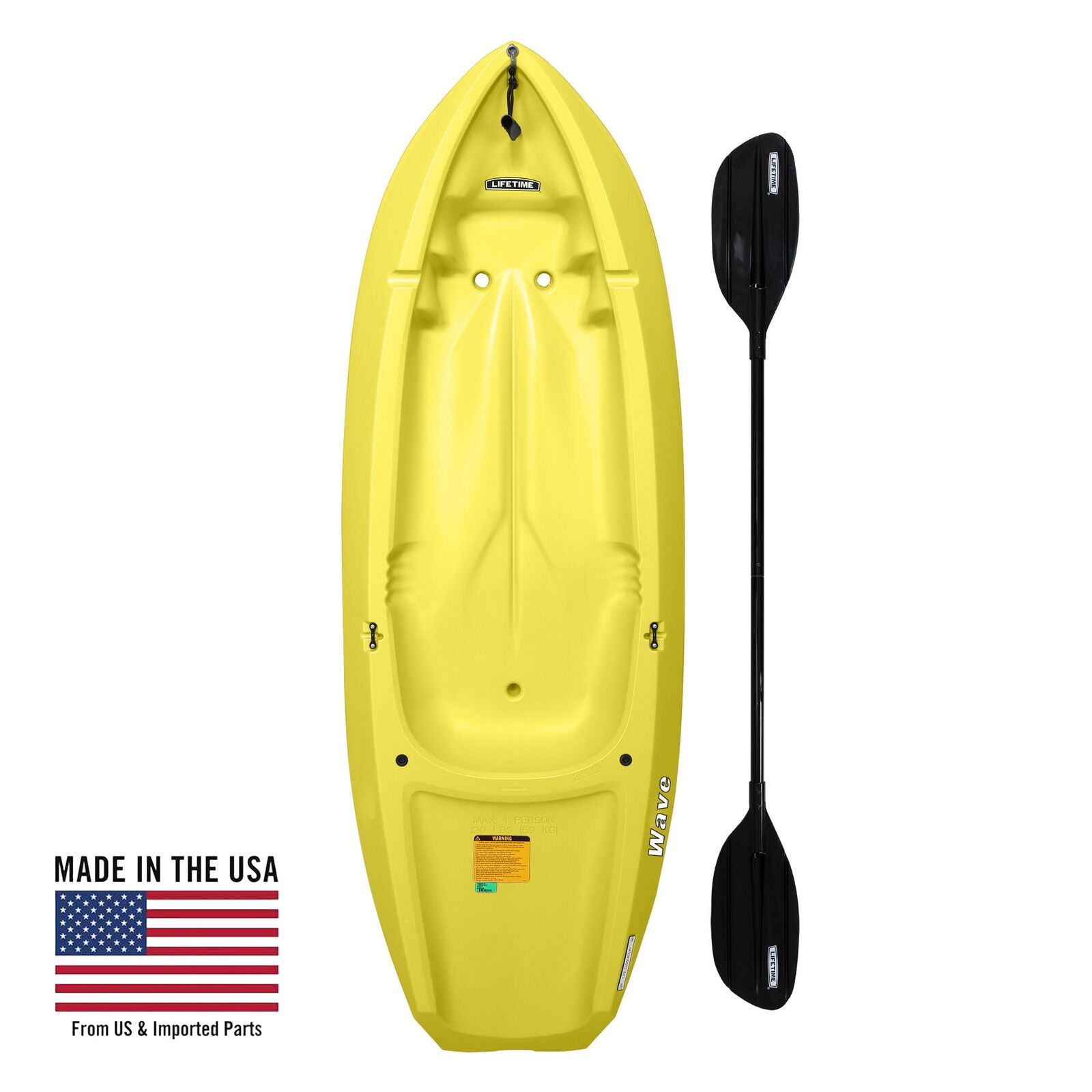 Wave 6 ft Youth Sit-on-Top Kayak Yellow 