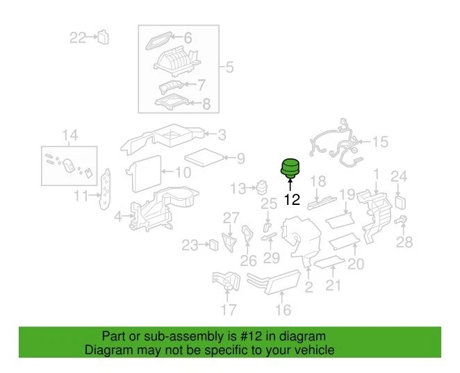 Nuevo motor soplador de calefacción y aire acondicionado GM OEM con impulsor 22896430 Equinox Foto 3 de 4