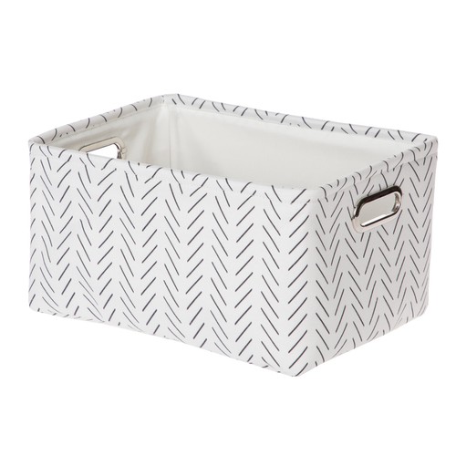 CANVAS STORAGE BINS Basket with Handles 15"x11"x8" - Picture 11 of 13