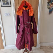 Barbour X Roksanda Evengia Two- Tone Long Waxed Cotton Coat Uk10 Us6 Rrp £750