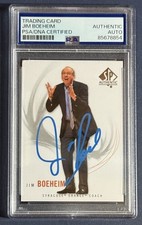 JIM BOEHEIM SIGNED AUTO RC 2010 SP Authentic #85 Syracuse Orange Coach PSA