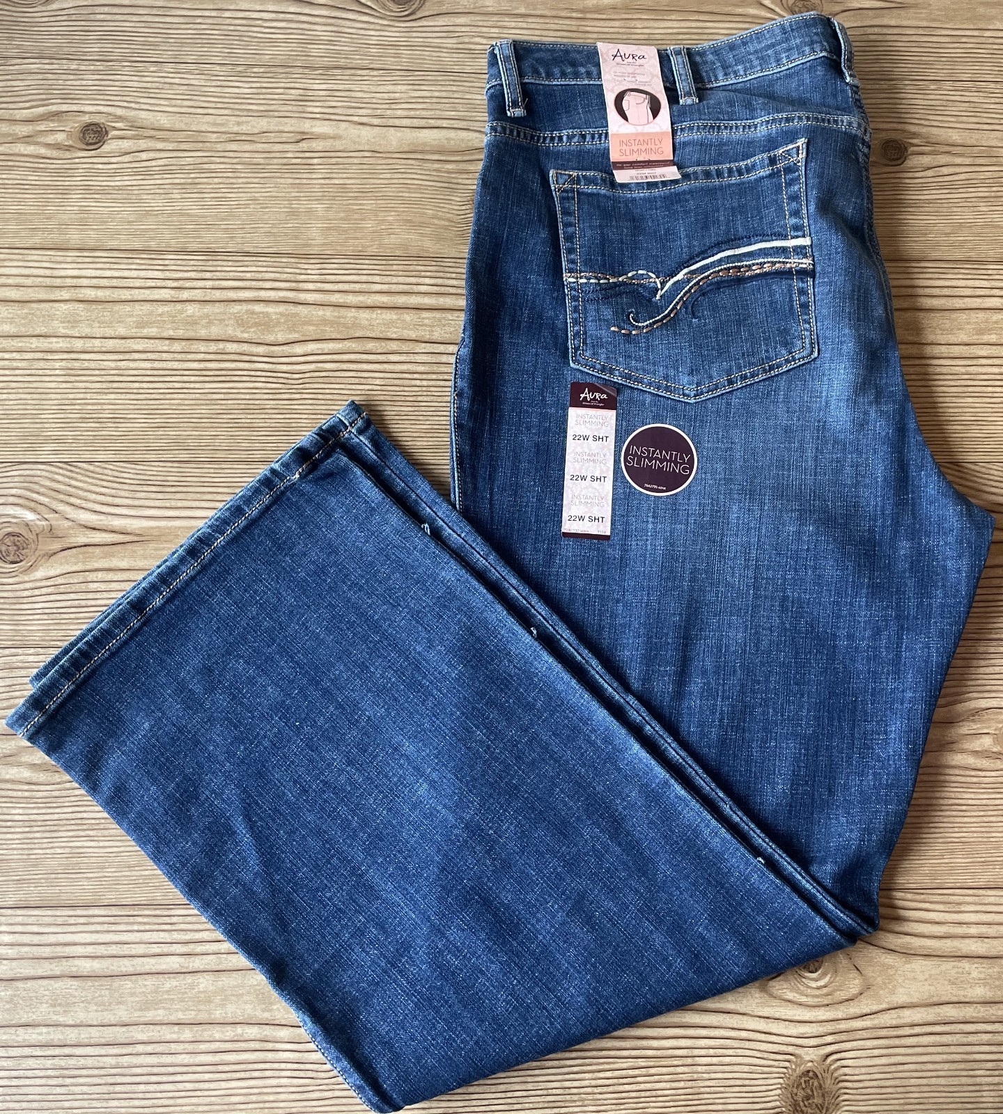 22w X 31 Stitched Back Pockets Nwt