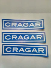 Vintage Cragar 1960s70s Racing Decal Sticker, 3 Inch Set Of 3
