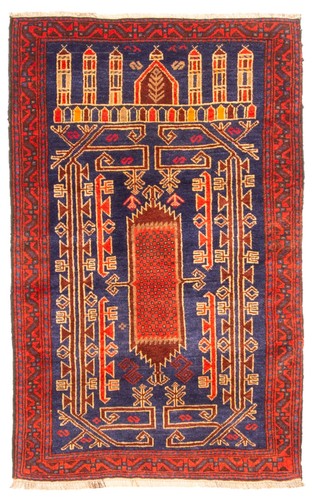 Traditional Vintage Hand-Knotted Area Rug 2'6" x 4'0" Oriental Wool Carpet