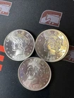 (3) 1985 Peace Dollar Design Trade Unit 1 Troy Oz .999 Fine Silver Vintage Rare