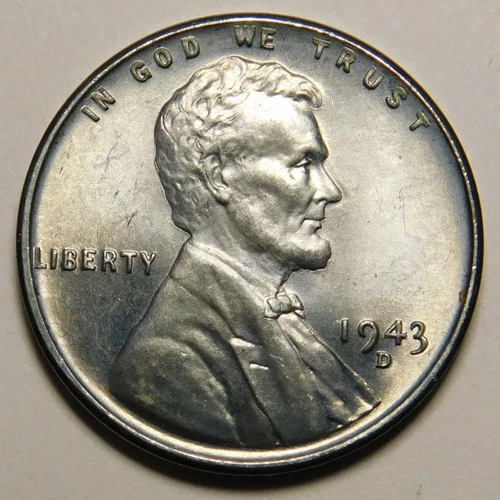 1943 D Lincoln Wheat Cent Penny BU  "Actual Coin Pictured"