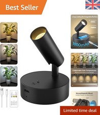 Battery Operated Spot Light Indoor with Remote 3000mAh,3 Color Dimmable Wirel...