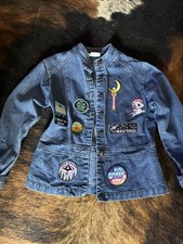 Alien UFO patches Jean jacket custom size small