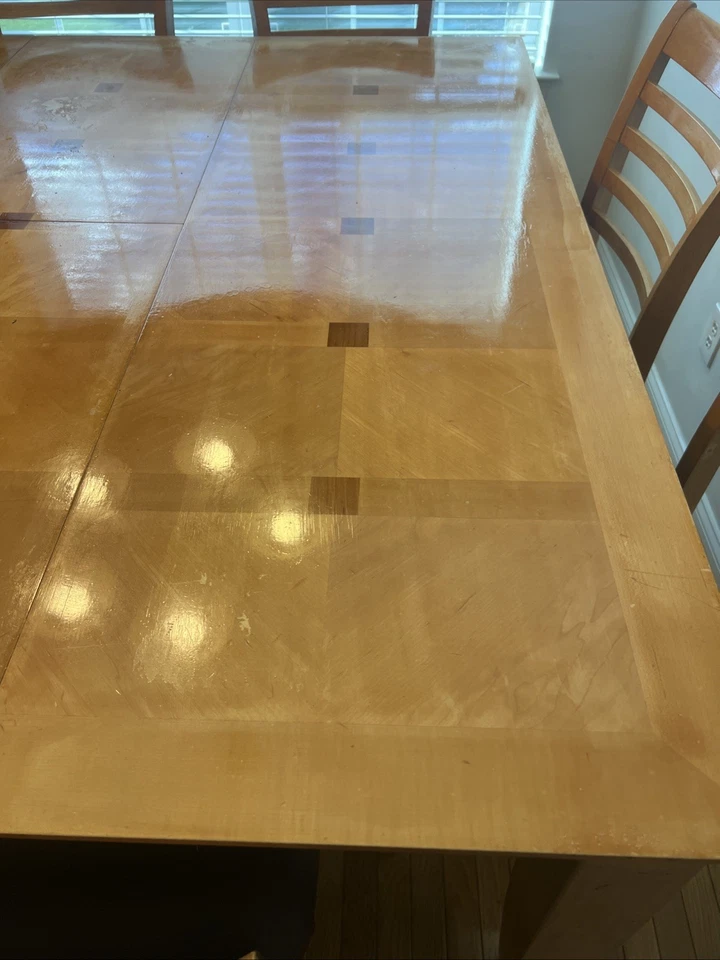 Juego de mesa de comedor de 9 piezas con hoja y 8 sillas de comedor. Foto 4 de 4