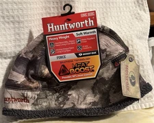 Huntworth Heat Boost Graphene Sherpa Fleece Lined Ear Band Camo Beanie Style Hat