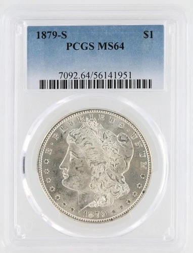 1879-S Morgan Silver Dollar PCGS MS64 S$1 San Francisco Minted No Reserve