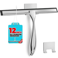 12-Inch All-Purpose Shower Squeegee for Shower Doors, Tile Shower Walls, Bath...