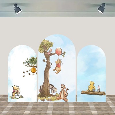 Classic Winnie The Pooh Arch Backdrop Cover Birthday Party Photo Background Prop