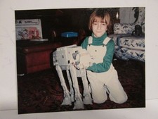 VINTAGE FOUND PHOTOGRAPH COLOR OLD PHOTO 1980S JEWISH BOY STAR WARS AT AT WALKER