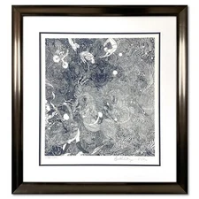Guillaume Azoulay, "Le Circue (Blue)" Framed Limited Edition Etching, Numbered 1