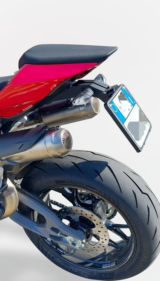 Porte-plaque ducati Panigale/Street Fighter v4 v2 2025 2026 lumière + câblage - Photo 1/4