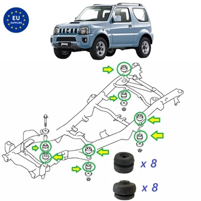 SUMO Suzuki Jimny Kit De Silentblocs De Fixation Châssis-Carrosserie 71512-65D00