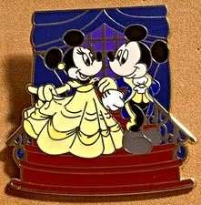 DISNEY COUPLES COLLECTION WDW 2008 MICKEY & MINNIE BEAUTY & THE BEAST BELLE PIN
