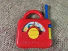 Vintage Fisher Price Red Music Box Radio Wind Up Plays “Frere Jacque”