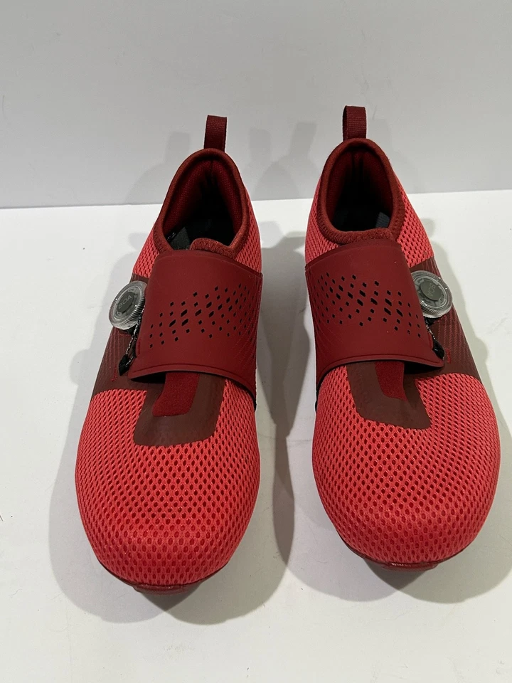 Zapatos de Ciclismo Shimano para Mujer EE. UU. 7.8 Rojo SHIC500W Interior Spin BOA Cordones SPD Clip Foto 2 de 4