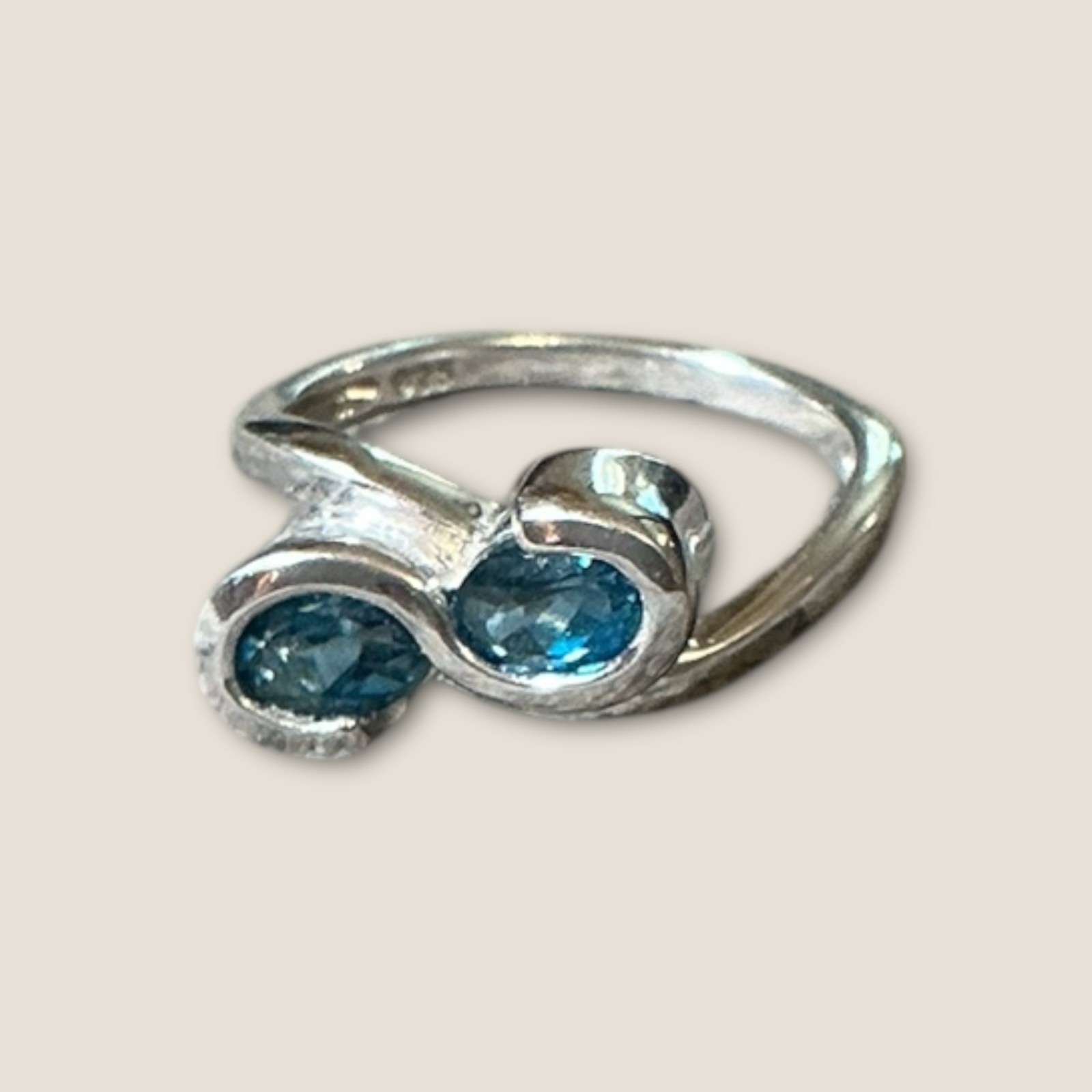 Sterling Silver Infinity Stack Rings With Stones … - image 2