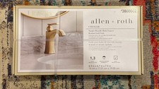 Allen Roth Chesler SINGLE HANDLE Bath Sink Faucet BRUSHED GOLD 3808602