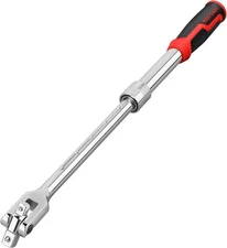 MAXPOWER Extendable Breaker Bar, Dual Head 1/2" & 3/8" Drive 360° Flex Head Che