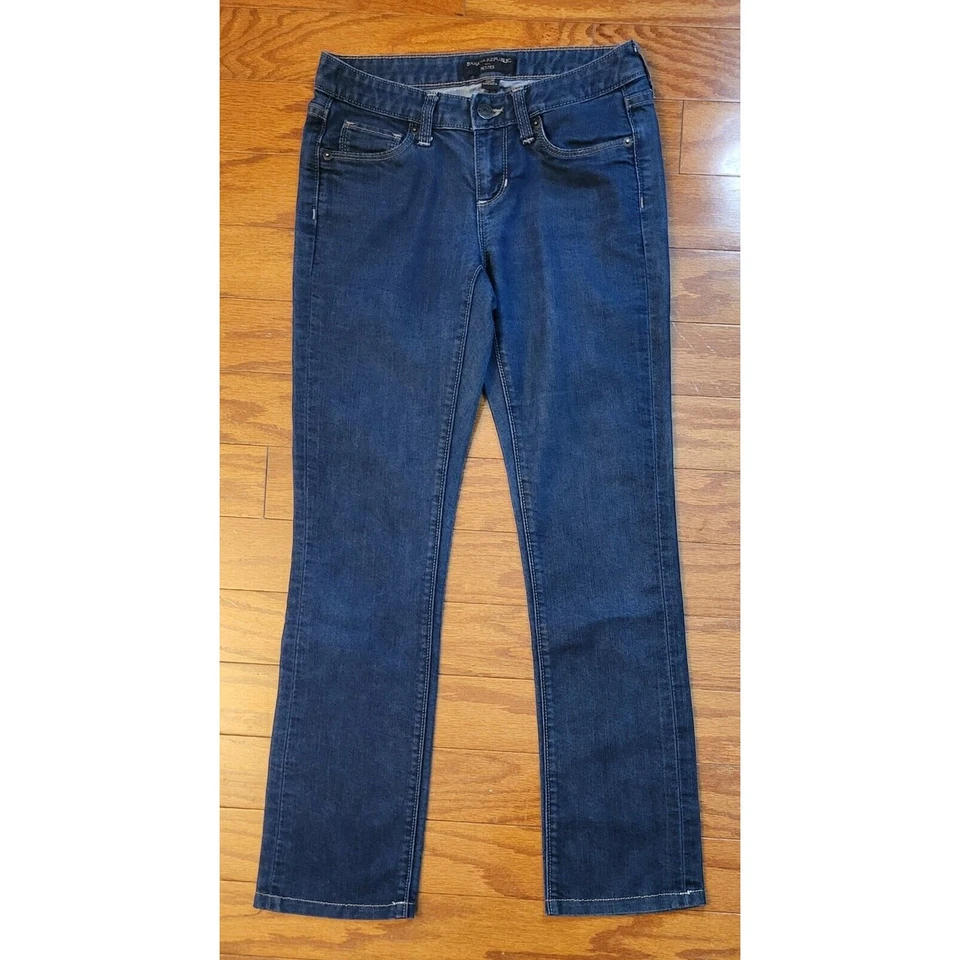 Banana Republic Jeans Womens Size 25 0P Petite Skinny Stretch Dark Wash Denim - Image 2 of 4