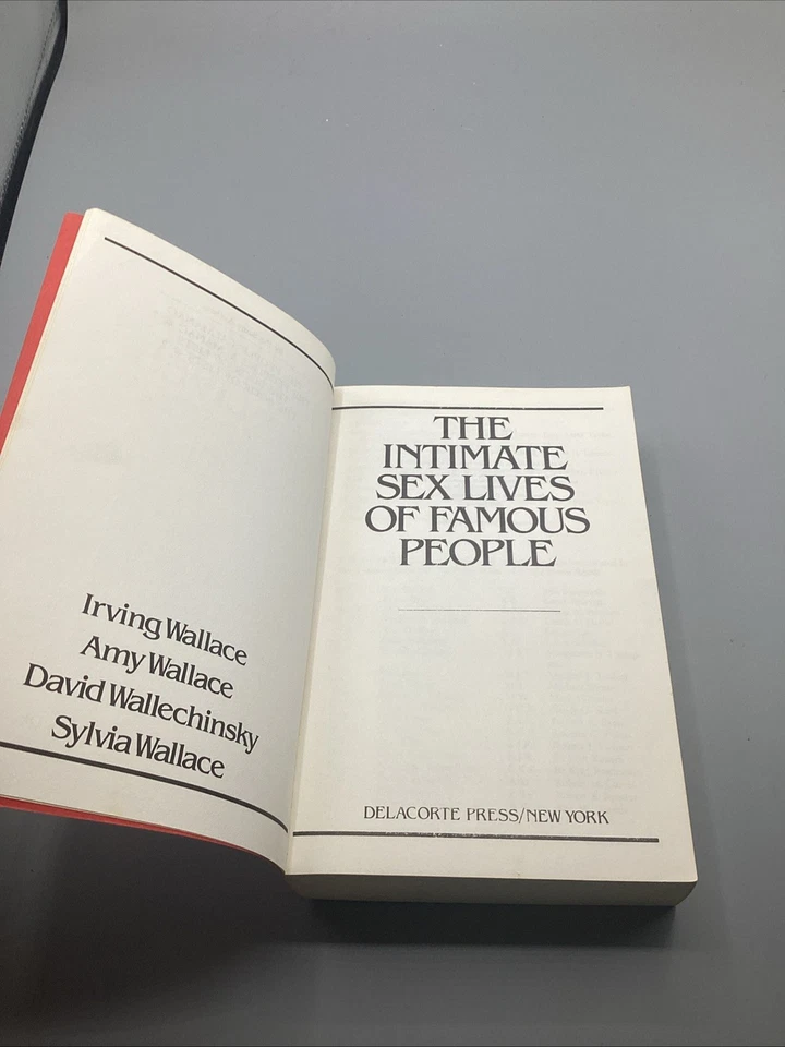 1981 The Intimate Sex Lives Of Famous People- Delacorte Press- 1st Printing Foto 2 de 4
