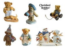 CHERISHED TEDDIES by ENESCO, HAND PAINTED, STONE RESIN, TEDDY BEAR FIGURINES