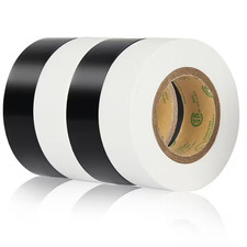 0.7 In. X 33 Ft. Electrical Tape White and Black 4-Pack Multi-Colored UL Approve