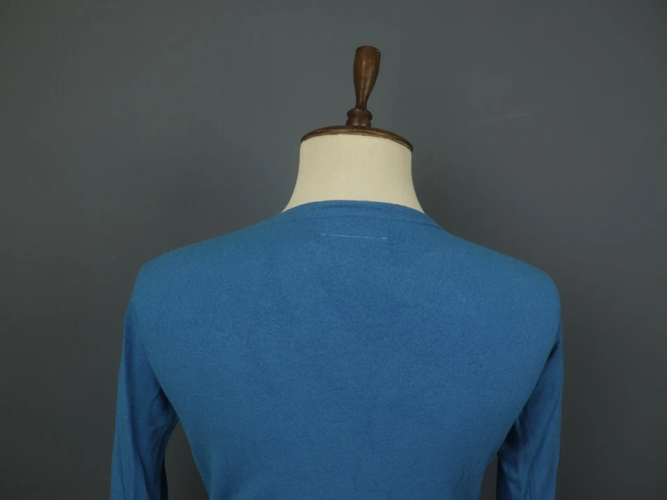 MM6 Maison Margiela Blue Viscose Round Neck Long Sleeve Pullover Sweater Size L Foto 2 de 4