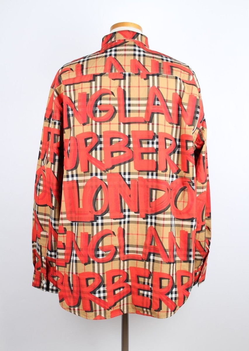 【送料込み】Burberry★80844901 Burberry Graffiti Checked Shirt XXL 12345 71808905 | eBay