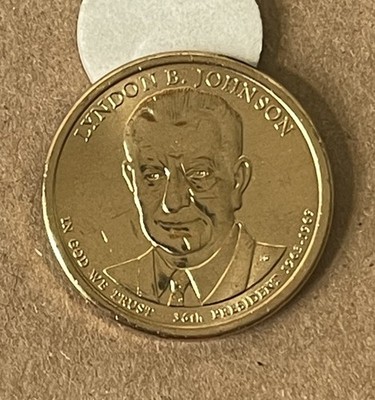2015-D-Lyndon B. Johnson Presidential Dollar-Uncirculated-$1 Coin-Free Shipping