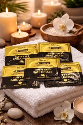 5 Tibobo 24K Gold Under-Eye Patches Dark Circles Puffiness Collagen Hyaluronate