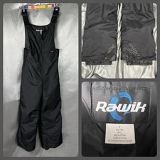 Rawik Youth Size 7 Black Snow Ski Snowboard Bib Overalls Insulated Winter Pants