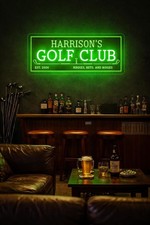 Custom Golf Course Club Name Neon Sign Light Man Cave Golf Home Wall Decor
