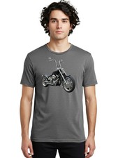 Chopper-Motorcycle-1 Mens Graphic Tee, 100 Cotton, Casual Summer Wear