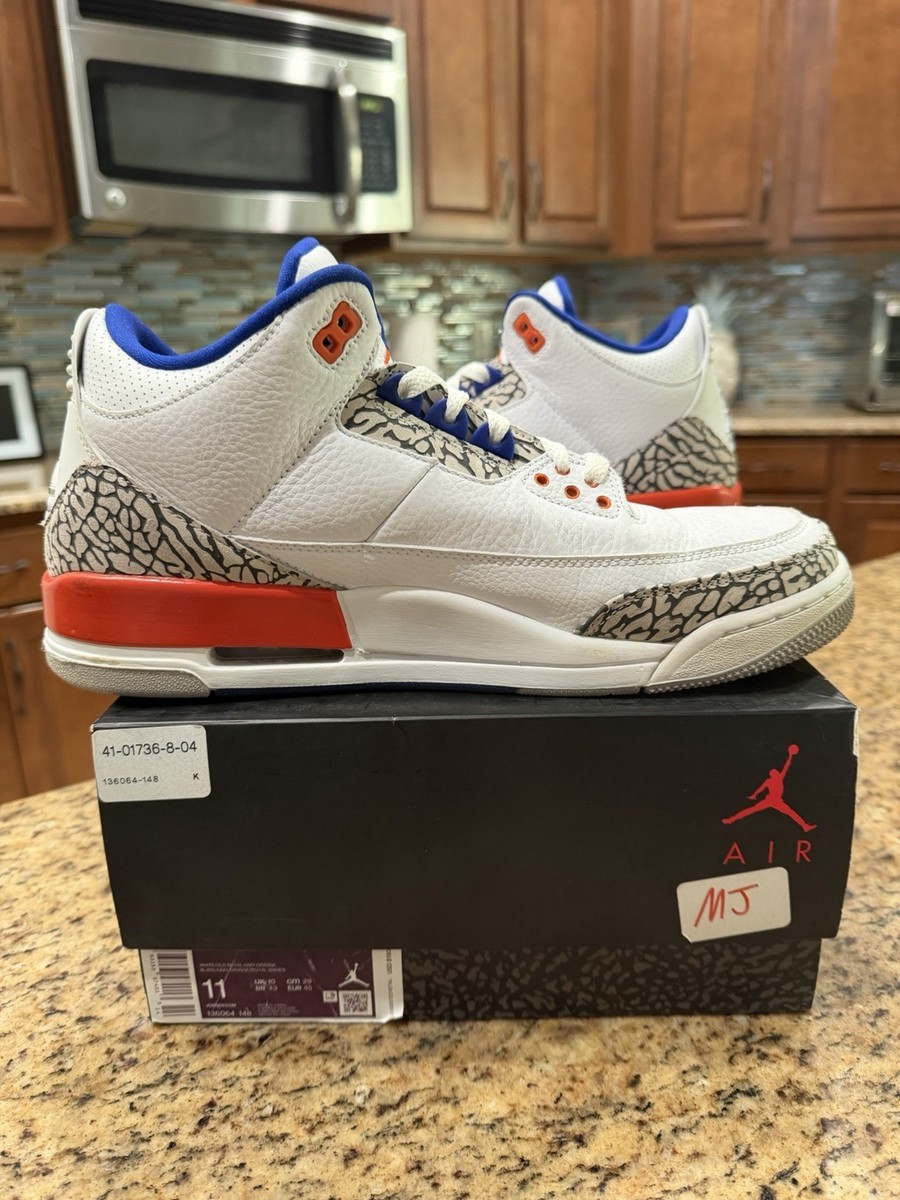 Jordan 3 Retro Knicks Size 11 136064-148 193153574013| eBay