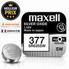 Pile 377 SR626SW Maxell Oxyde Argent 1,55V pour Montre ou Calculatrice