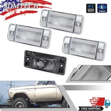 4× For 70-77 Ford Bronco 69-72 Ford F-SERIES Front Rear Side Marker Lights Clear