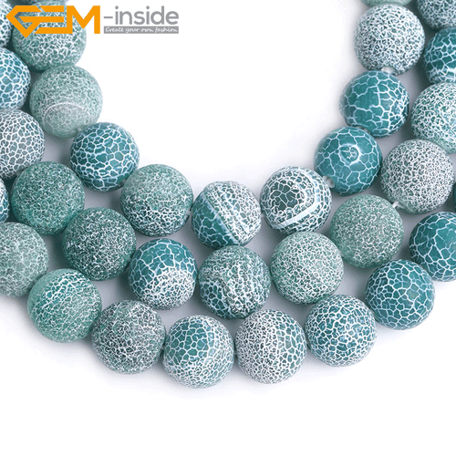Natural Matte Aquamarine Mookaite Round Loose Spacer Jewellery Making Beads 15" - Picture 206 of 534